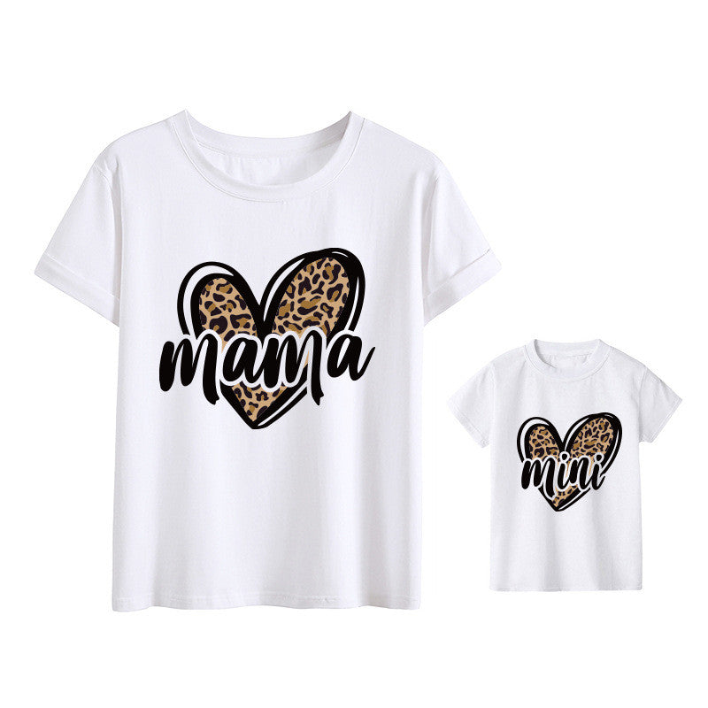 T-shirt Mère et Fille Léopard