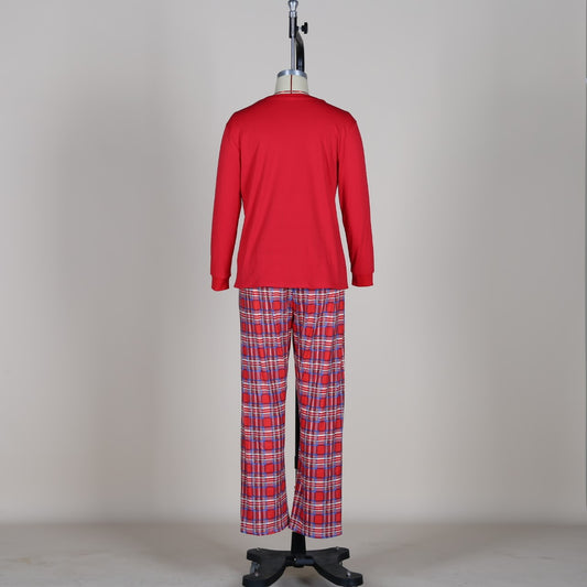 Pyjama à carreaux rouge